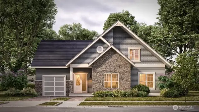 Front elevation of approved building plan