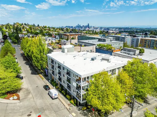 This photo provides context of the proximity to downtown Seattle.