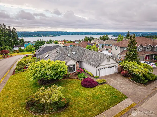 The backyard has lots of space and some mauture landscaping.  If you want some garden space this house has it.