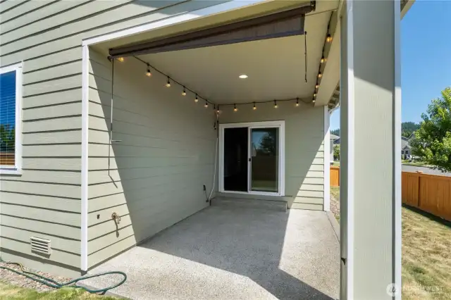 Covered Back Porch off Family Room!
