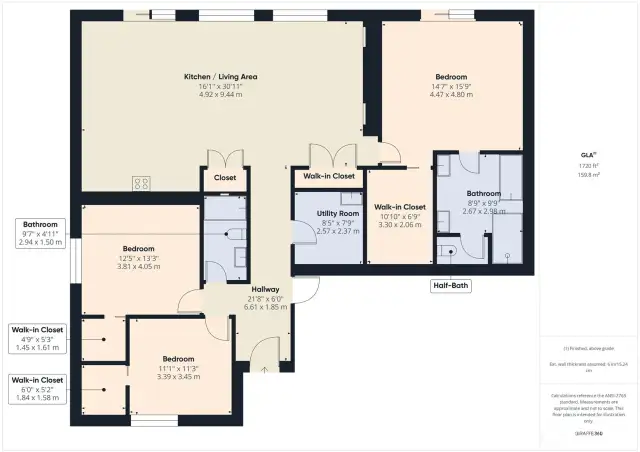 Overhead floor plan
