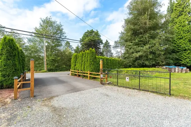 Feel instantly at home the moment you arrive—this gated entrance offers both privacy and a warm welcome every time you pull in.