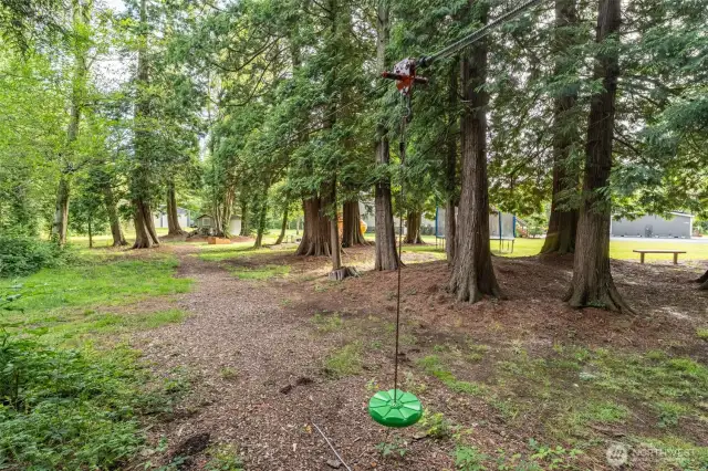 Adventure awaits—this backyard zipline is sure to be a hit with kids (and kids at heart).