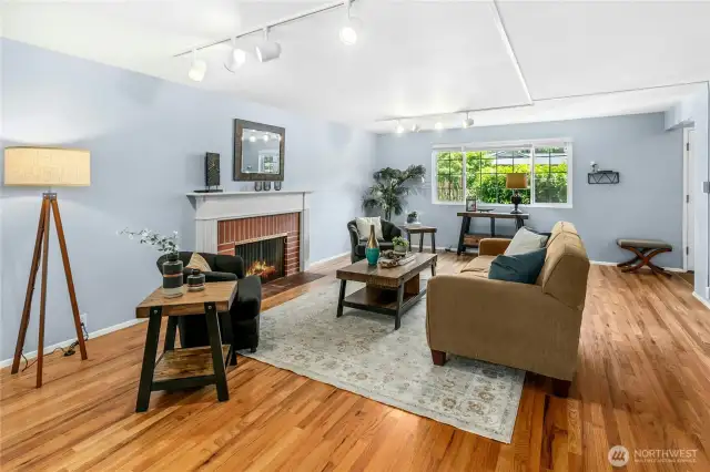 Hardwoods throughout the home add a touch of elegance.