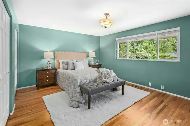 Upstairs you'll find 4 large bedrooms, including this primary suite.