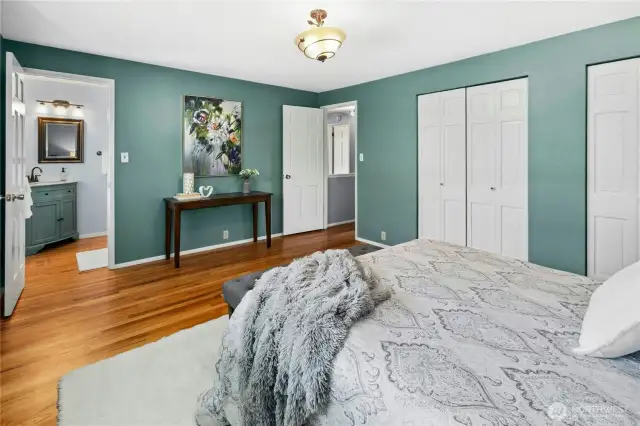 You'll enjoy the two closets, and the dedicated primary bath.