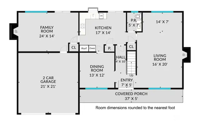 Your main floor includes a circular floorplan for easy entertaining, and both living and family rooms so you can all come together or find separate spaces here.