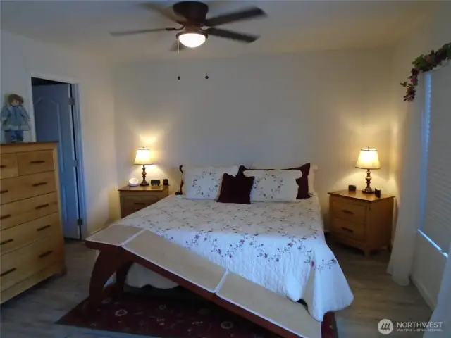 Primary Bedroom with ceiling fan