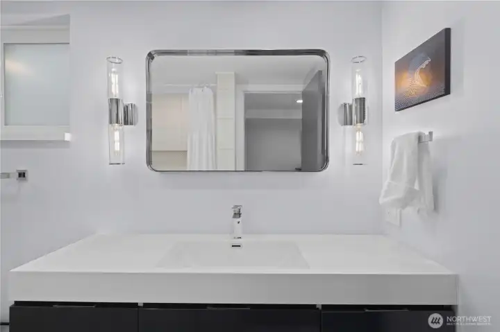 Bathroom 2 mirror on lower level