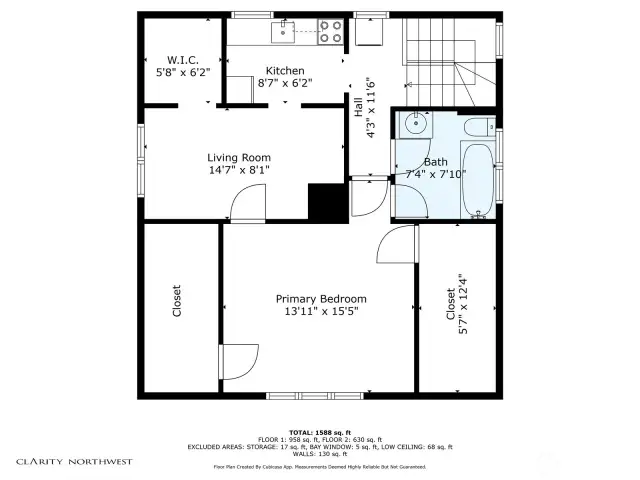 Upstairs floorplan.