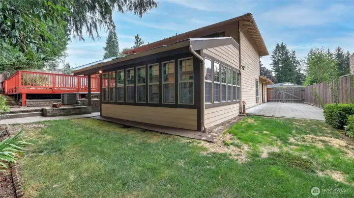 Enjoy a fully fenced yard with easy access to the expansive deck and extra space for entertaining or everyday use.