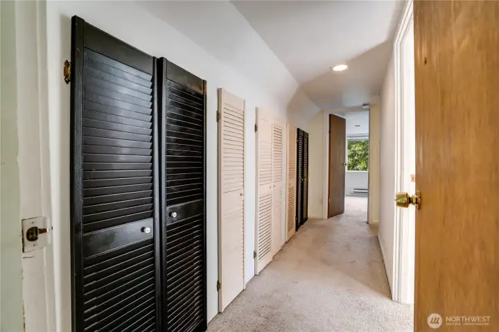 All closets in the upstairs