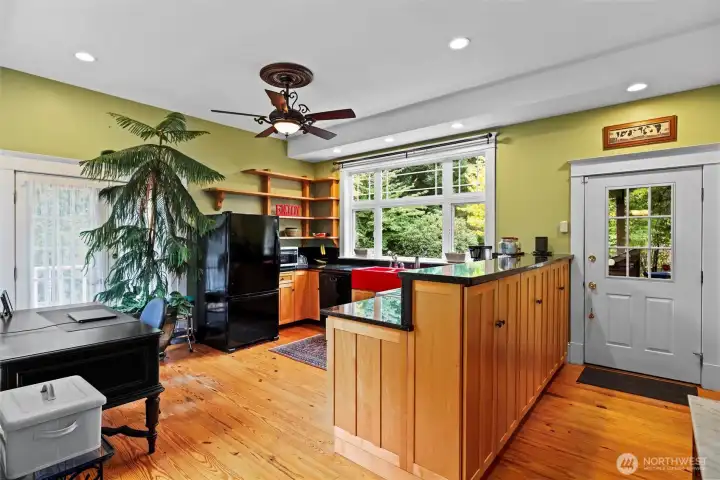 Kitchen and back door to deck.