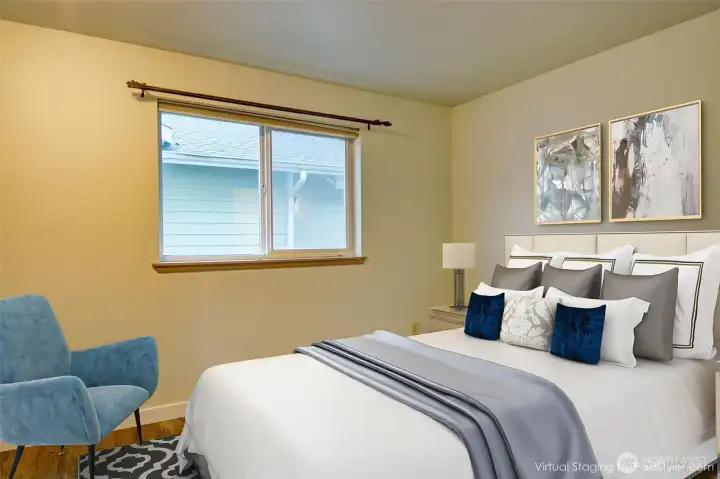Main bedroom- Virtually staged