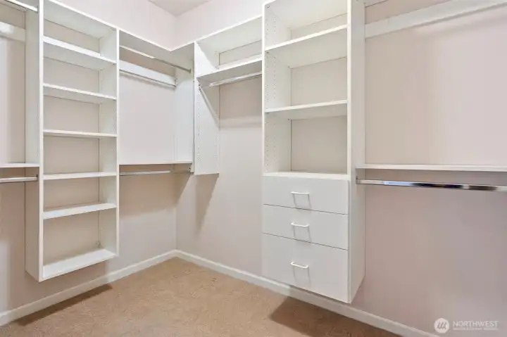 Walk-in Closet with built-ins