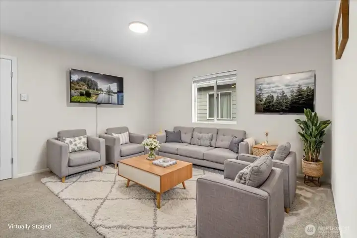Bonus room located on the upper level.