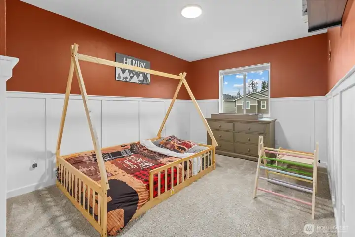 Bedroom #2 with updated walls design.