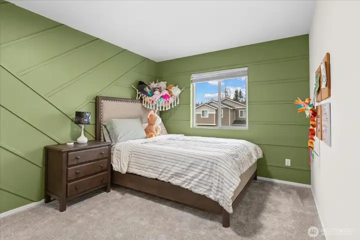 Bedroom #3 with updated wall designs.