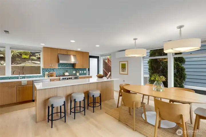 A dream setting for the home chef, with ample space for cooking, gathering and entertaining