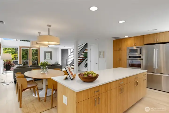 Cabinets galore throughout the kitchen - room for all of your gadgets