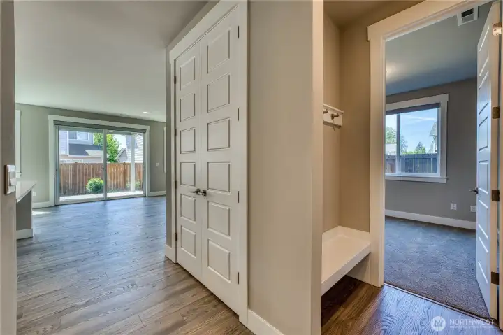 Mud Room area off Garage entry door