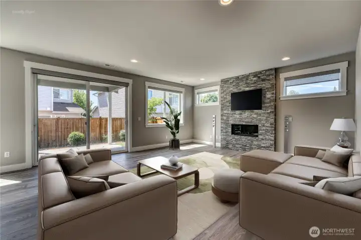 Virtually staged Great Room