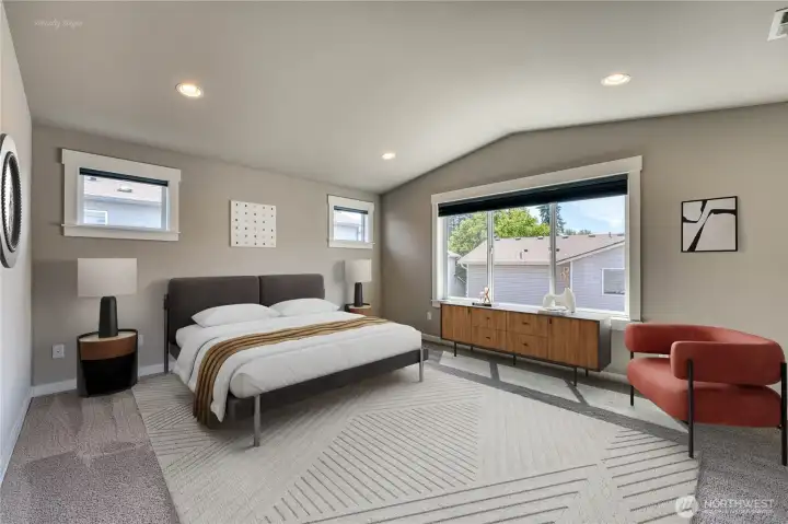 Virtually stage primary suite