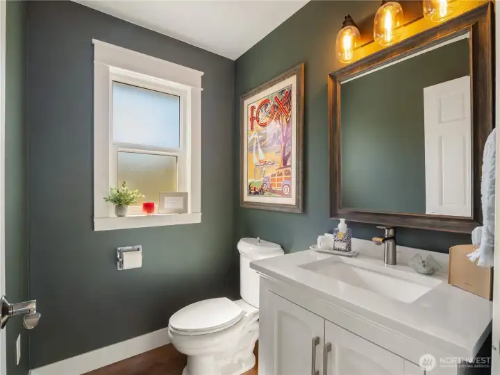 The main floor guest bath for you and your guests.