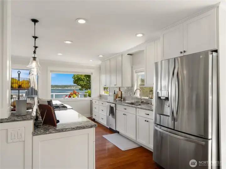If you are cooking, doing dishes or just unpacking groceries, you will do it with the gorgeous view as a back drop.