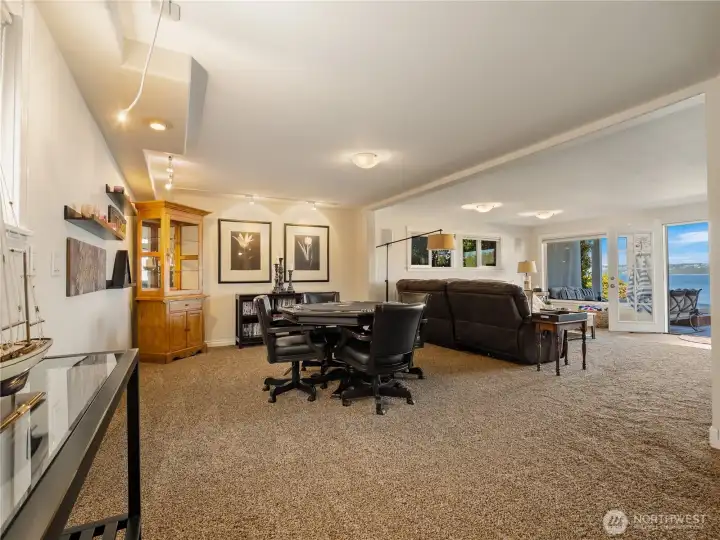 The family room is so large and have so many opportunities for all kinds of uses.