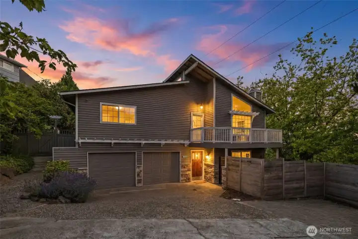 A rare corner lot home with views in the desirable Maple Leaf neighborhood