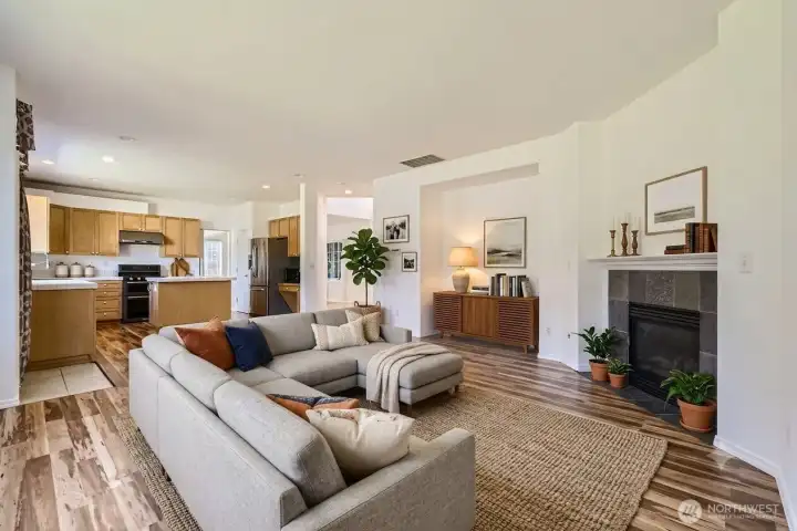 AI Staged Family Room