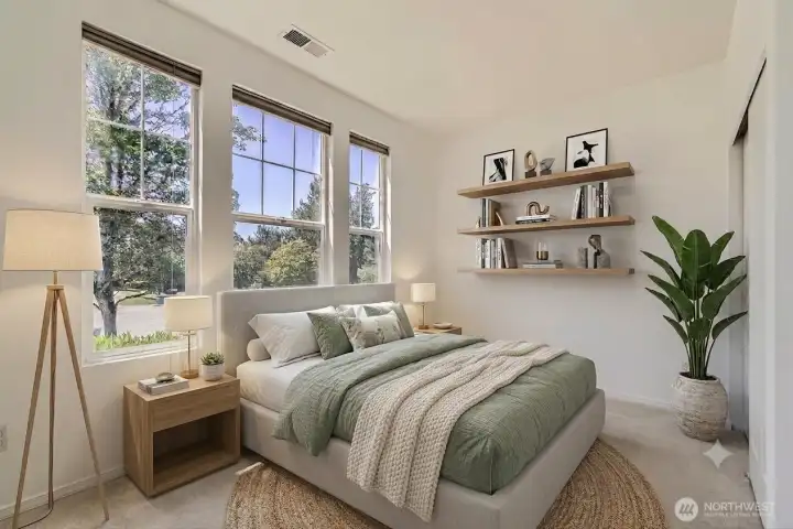 AI Staged Main Floor Bedroom