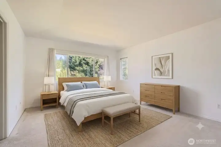 AI Staged Primary Bedroom