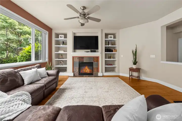 Family Room with second of three fireplaces