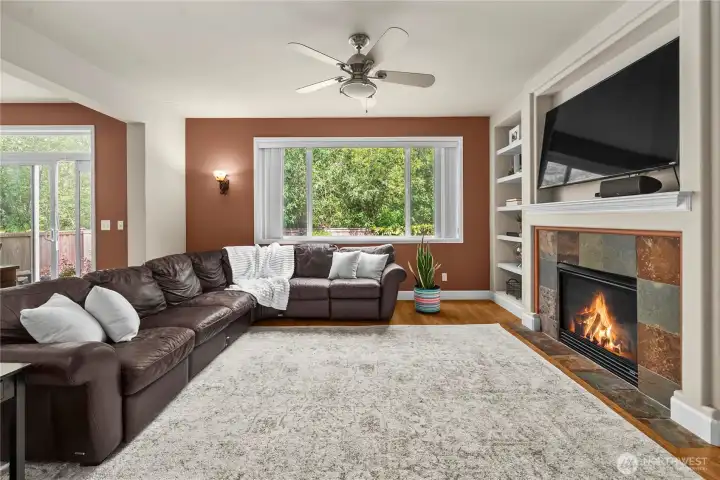 Family Room with second of three fireplaces