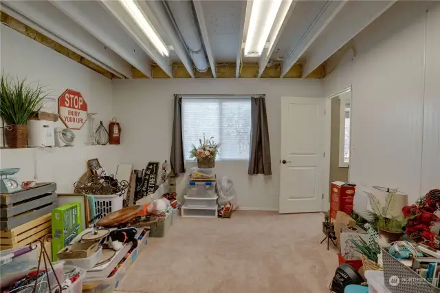 Huge Partially Finished Storage Room Has Egress and Could be an Extra Bedroom