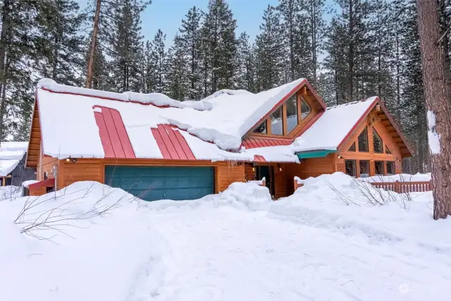 Big decks and garage.