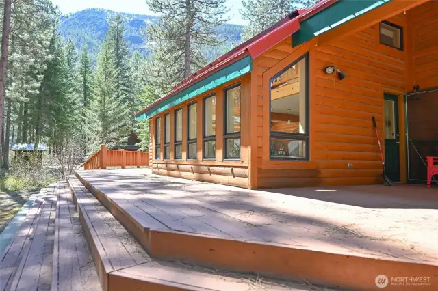 Large decks to enjoy the sun and views