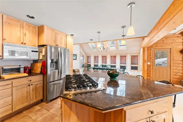 Large kitchen island.