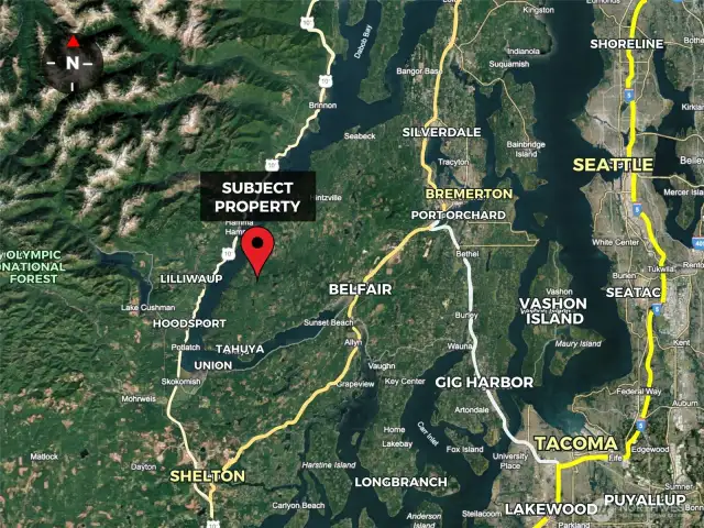 Approximate location of subject property.