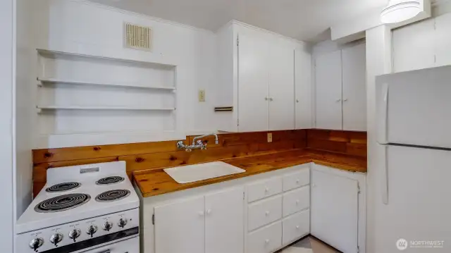 Downstairs: Kitchen.