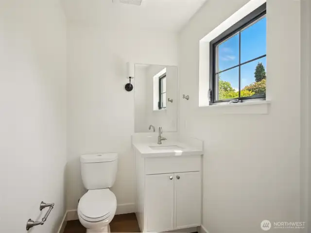 Downstairs powder room