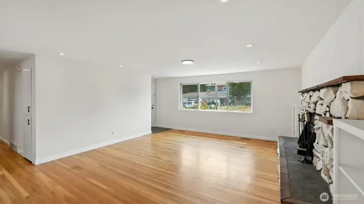 Living room looking towards the front door.