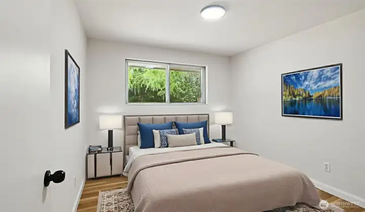 Bedroom #3: 3rd of 3 bedrooms. Virtually staged.