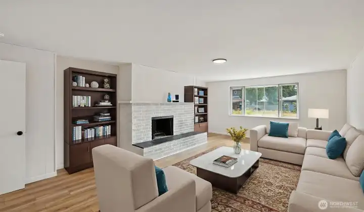 Family Room! You won't believe this extra living space! This is in addition to the large living room adjacent to this family room! Virtually staged.