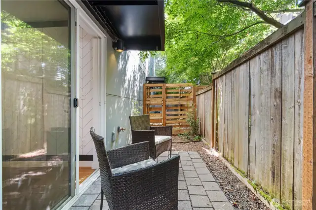 Private quiet patio