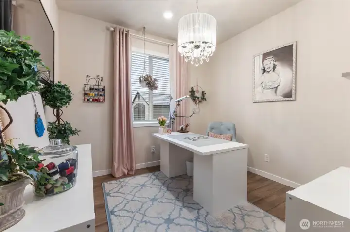 Craft room or office could also be a 4th bedroom if walled in and door added.