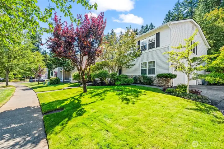 Gorgeous curb appeal with the side entry garage