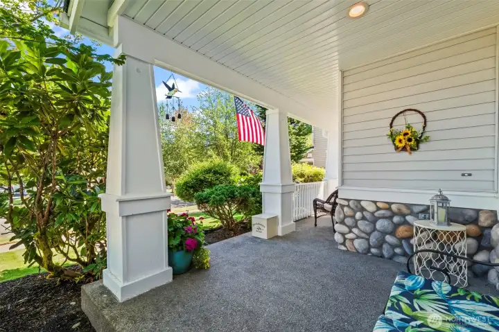 Lovely, homey front porch